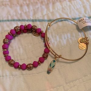 Alex and Ani surfboard bracelet set